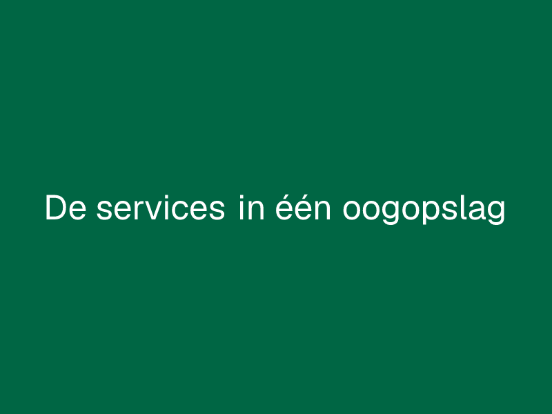 De services in één oogopslag