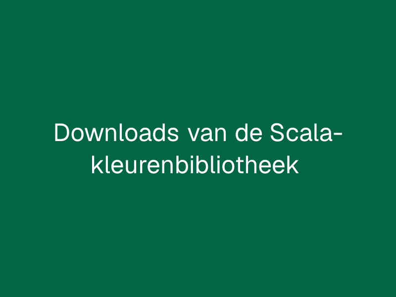 Downloads van de Scala-kleurenbibliotheek