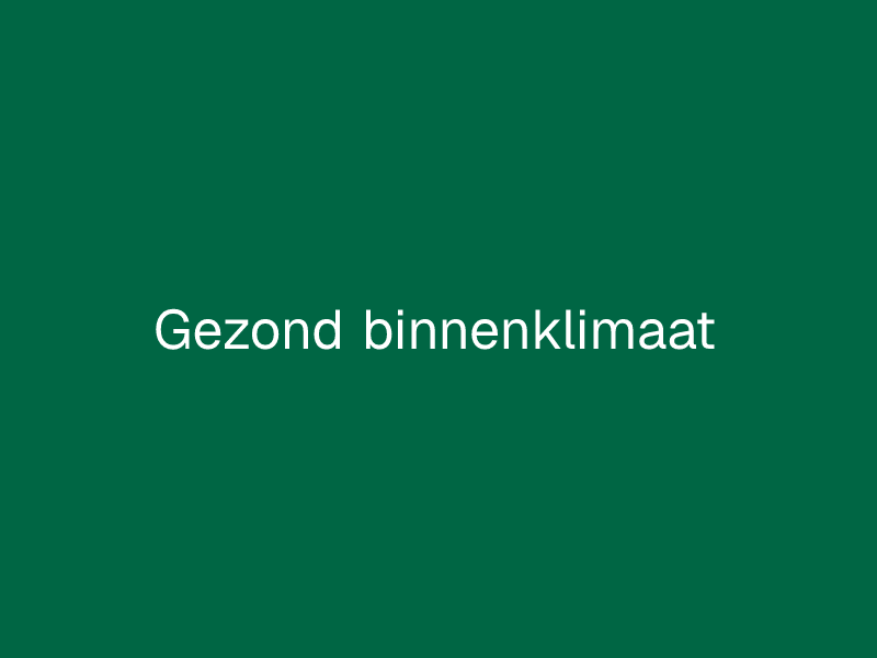 Gezond binnenklimaat