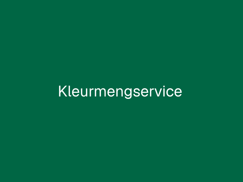 Kleurmengservice