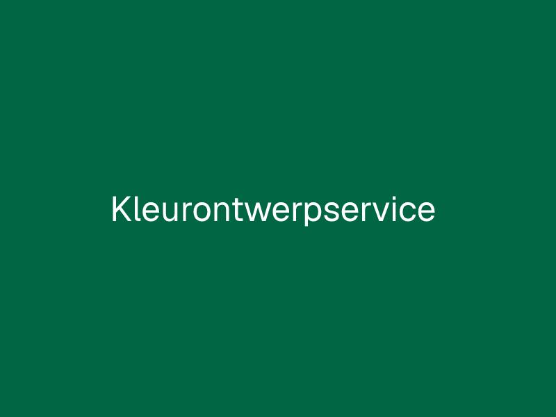 Kleurontwerpservice