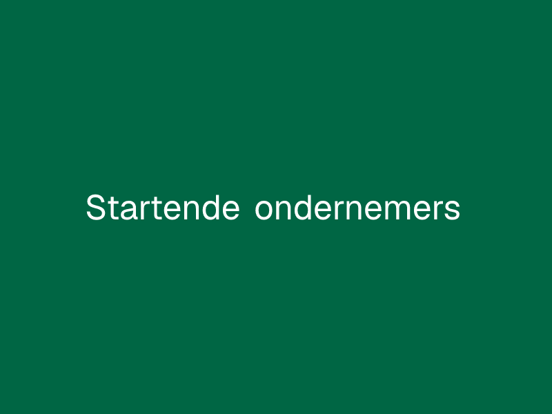 Startende ondernemers