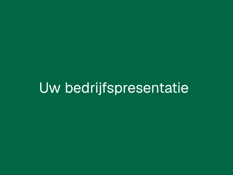 Uw bedrijfspresentatie