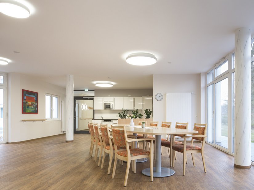 Het concept voor het kleurenschema ontstond in nauwe samenwerking tussen schilder, opdrachtgever en Brillux kleurstudio Münster.