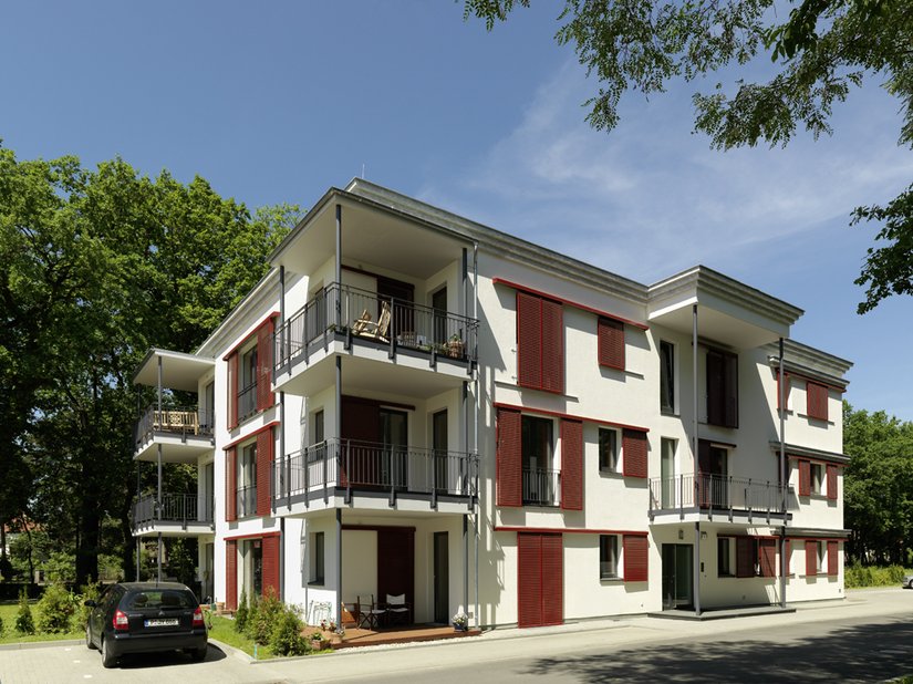 Deze nieuwe woongebouwen werden opgetrokken vlakbij het filmpark Babelsberg.