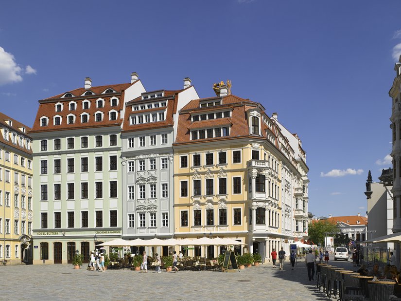 Slim verhuurd en eigentijds gebruikt: in de gereconstrueerde gebouwen bevinden zich een hotel-restaurant, winkels, kantoren en woningen.