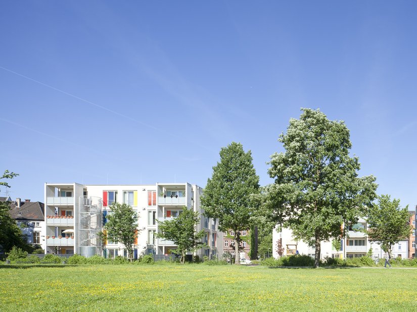 Het uitzicht vanuit het park.