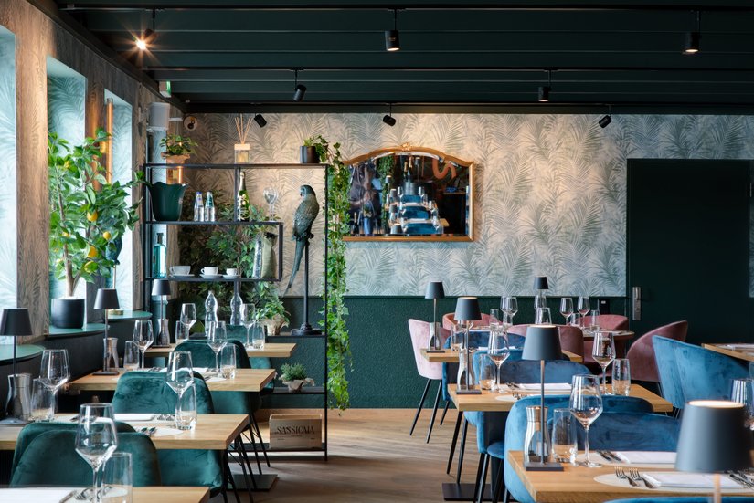 Carte blanche in het restaurant: de eigenaar van het schildersbedrijf, Marco Thommen, ontwikkelde voor het 'portofino' in Bazel een uniek totaalconcept.