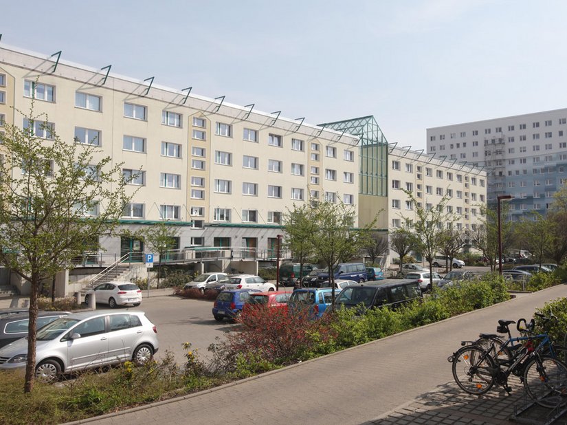 Het gebouwencomplex voor de renovatie.