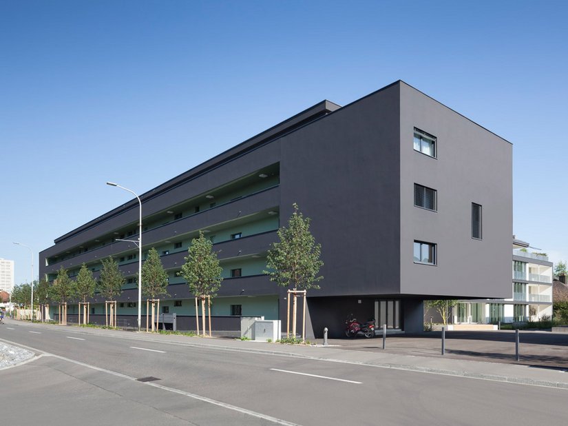 Vijf nieuwbouwhuizen met 57 eigendoms- en huurwoningen.