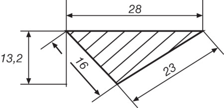Druppelkantenprofiel 1595, driehoek vorm, Anwendungsbild 1