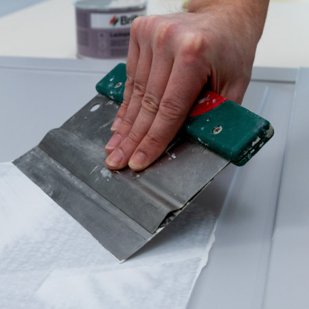 Spatel met dubbel blad en softgrip 1289, Anwendungsbild 1