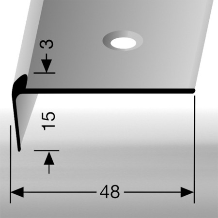 Aluminium trapprofiel 3136