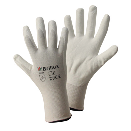 Beschermende nitril-handschoenen, deels wit gecoat