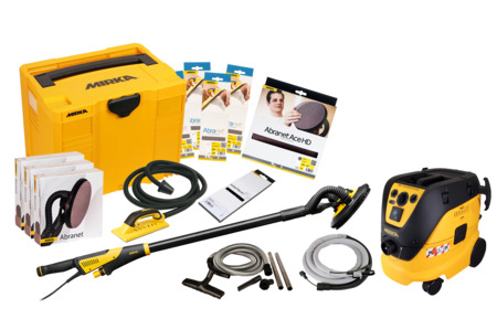 Set Mirka Wand- en Plafondschuurmachine LEROS 950 CV incl. industriestofzuiger 1230 M AFC en toebehoren 3200